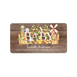 Bauer Market Baby Showadresse Etikett Adressaufkleber