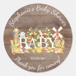 Bauer Market Baby Showaufkleber Runder Aufkleber