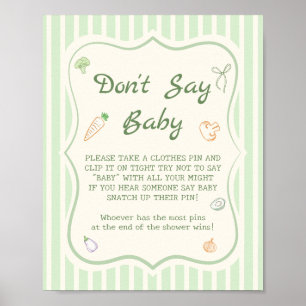 Bauer Market Baby Shower Say Baby Game nicht Poster