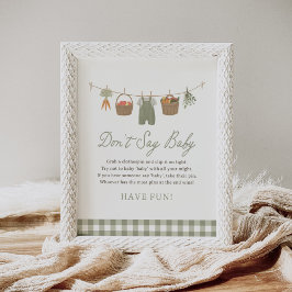 Bauer Market Baby Shower Say Baby Sign nicht Poster