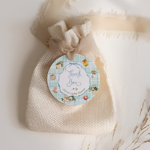 Bauer Market Blue Boy Baby Dusche Vielen Dank Geschenkanhänger