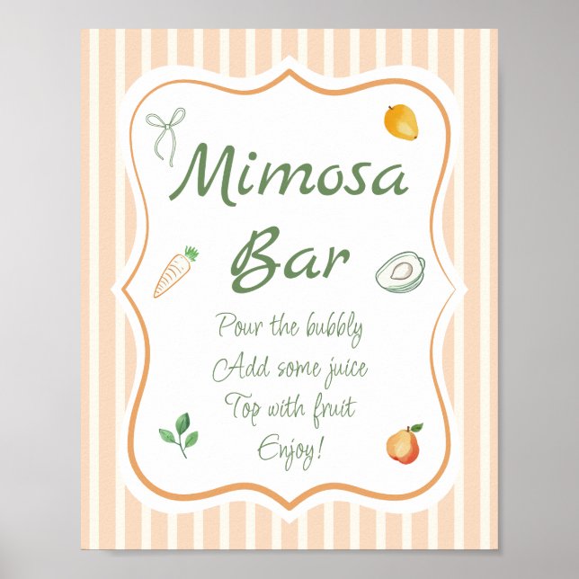 Bauer Market Brautparty Mimosa Bar Poster (Vorne)