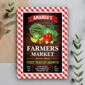 Bauer Market Geburtstagspartei Einladung