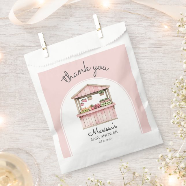 Bauer Market Girl Baby Dusche Geschenktütchen (Ausgeschnitten)