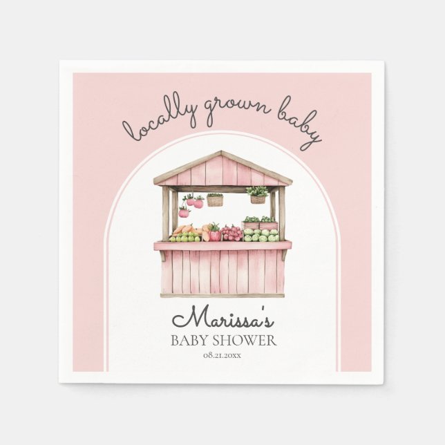Bauer Market Girl Baby Dusche Serviette (Vorderseite)