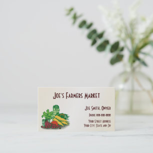 Bauer Market Health Food Business Card Visitenkarte