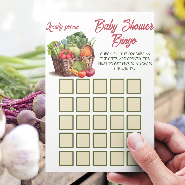 Bauer Markt Grown Baby Shower Bingo Game (Von Creator hochgeladen)