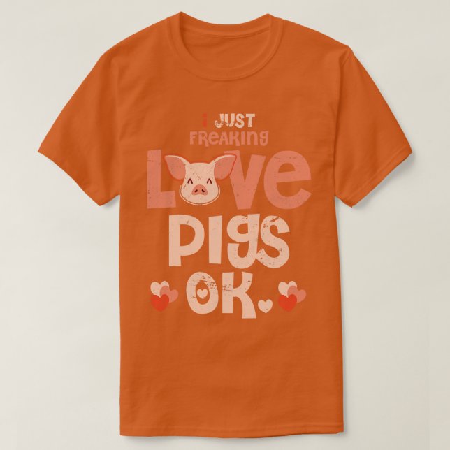 Bauer Pig Lover Gift Pig T-Shirt (Design vorne)