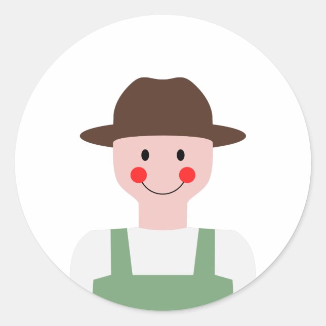 Bauer Runder Aufkleber (Vorderseite)