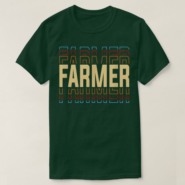 Bauer Stellenbezeichnung Vintag T-Shirt (Design vorne)