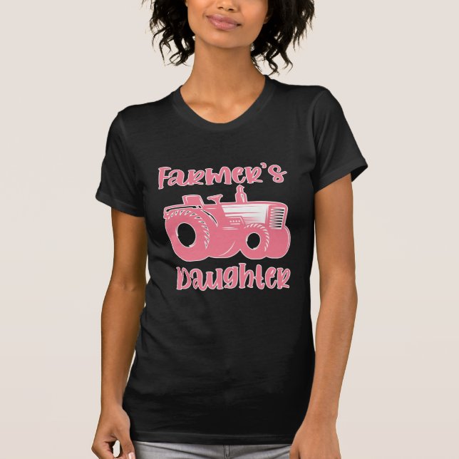Bauer-Tochter-Traktorenfarm T-Shirt (Vorderseite)