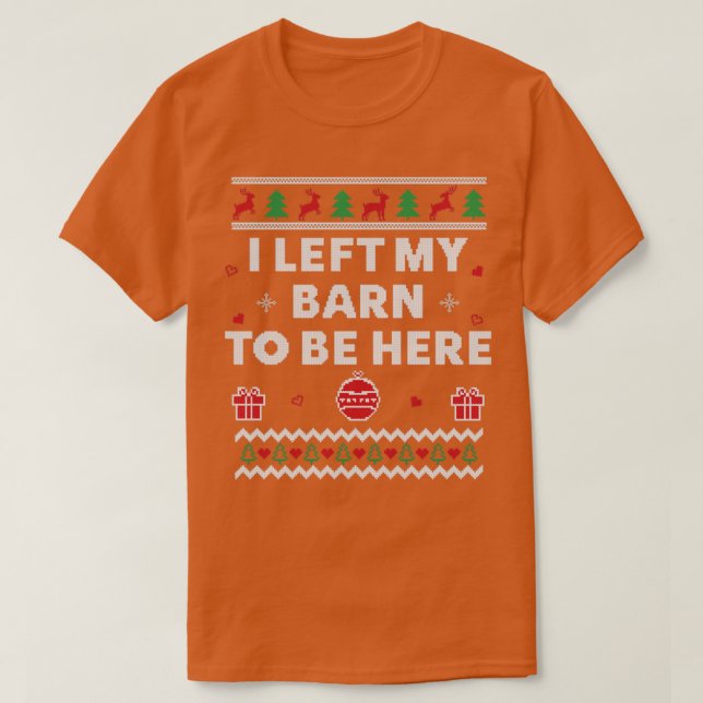 Bauer Uggge Weihnachtsweihnachtsbauernhof Xmas T-Shirt (Design vorne)