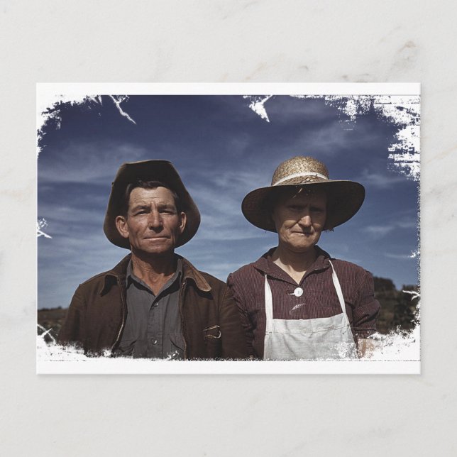 Bauer und Ehefrau Postkarte (Vorderseite)