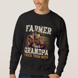 Bauer und Opa ich rocken sie beide lustigen Vater Sweatshirt