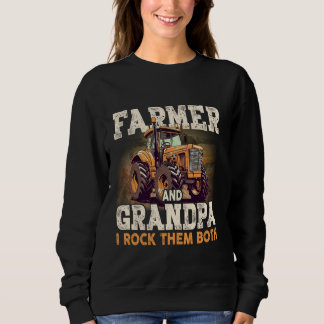 Bauer und Opa ich rocken sie beide lustigen Vater Sweatshirt