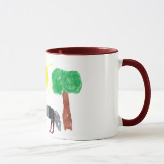 Bauer und sein Hund Tasse