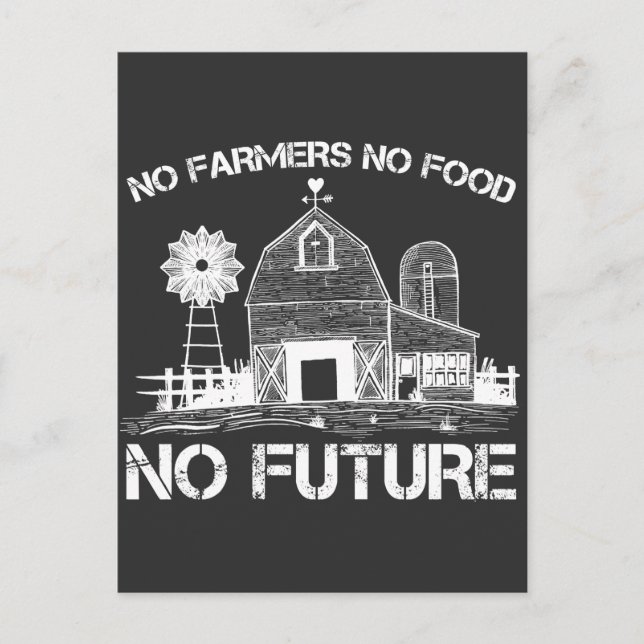 Bauer Unterstützung der Landwirtschaft Postkarte (Vorderseite)