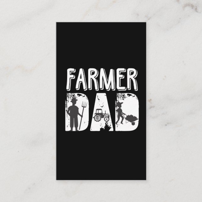 Bauer Vater Landwirtschaft Tierzucht Zuchtschleppe Visitenkarte (Vorderseite)