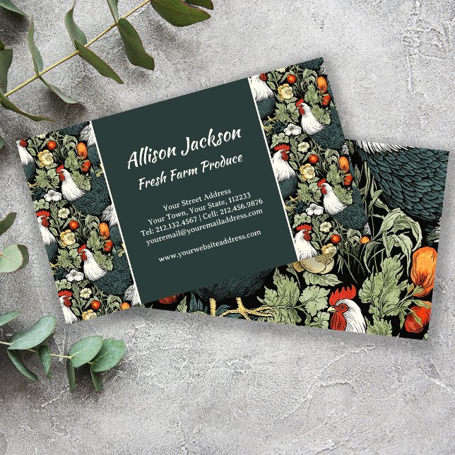 Bauer vermarkten Gefluegelzucht grüne Liste Visitenkarte (Von Creator hochgeladen)