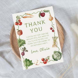Bauer vermarkten Gemüse Geburtstag Dank Karte
