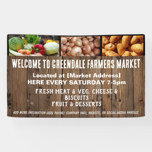 Bauer vermarkten Holzeffektbanner Banner (Horizontal)
