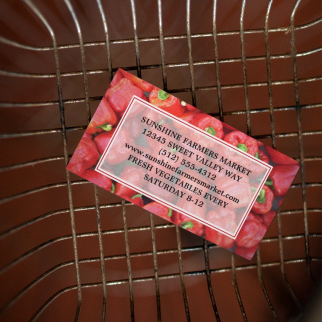 Bauer vermarkten Red Bell Pepper Hersteller Visitenkarte (Von Creator hochgeladen)