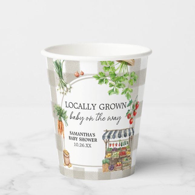 Bauer vermarkten vor Ort gebaute Kinderdusche Pappbecher (Vorderseite)