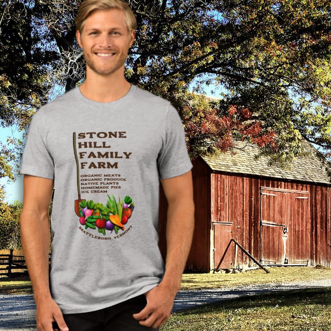 Bauer von Familienbetrieben Marktwerbung Tri-Blend Shirt (Von Creator hochgeladen)