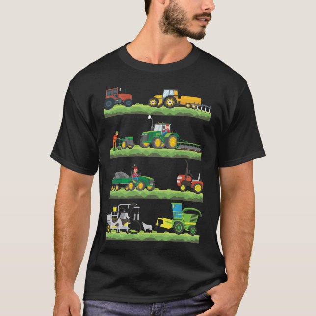 Bauer von Landmaschinen T-Shirt (Vorderseite)
