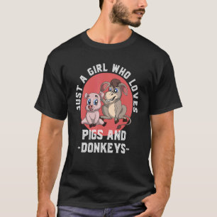 Bauer von Tieren Frauen nur ein Mädchen, das Schwe T-Shirt
