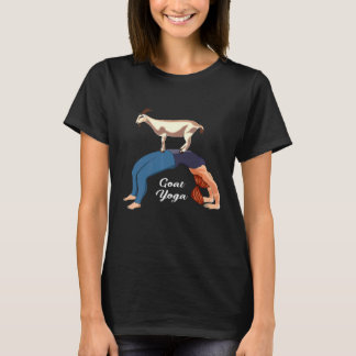 Bauer Ziegen Yoga Pose Frau Bückend Yogi Brücke Al T-Shirt