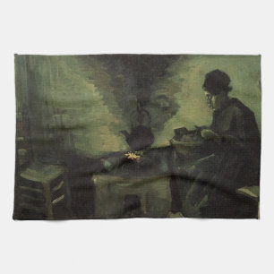 Bäuerin am Kamin von Vincent van Gogh Geschirrtuch