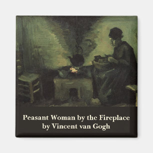 Bäuerin am Kamin von Vincent van Gogh Magnet