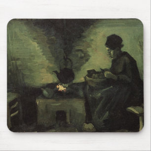 Bäuerin am Kamin von Vincent van Gogh Mousepad