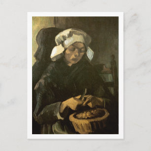 Bäuerin beim Kartoffelschälen, Vincent van Gogh Postkarte