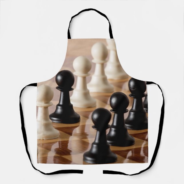 Bauern auf dem Schachbrett Schürze (Vorderseite)
