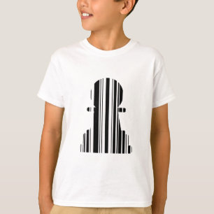Bauern-Bar-Code-Schachfigurenmuster-Design T-Shirt