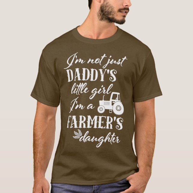 Bauern Daughter T Shirt Daddys Little Girl (Vorderseite)