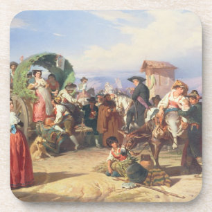Bauern der Campagna, 1860 (Öl auf Leinwand) Untersetzer