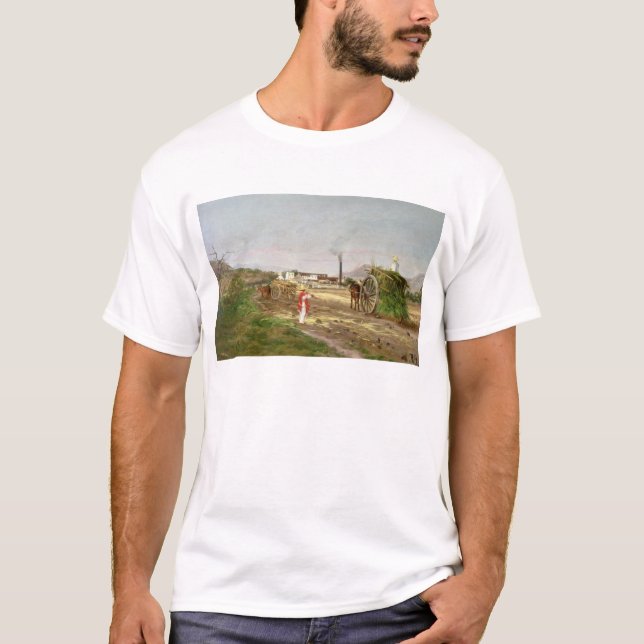 Bauern, die Zuckerrohr sammeln T-Shirt (Vorderseite)