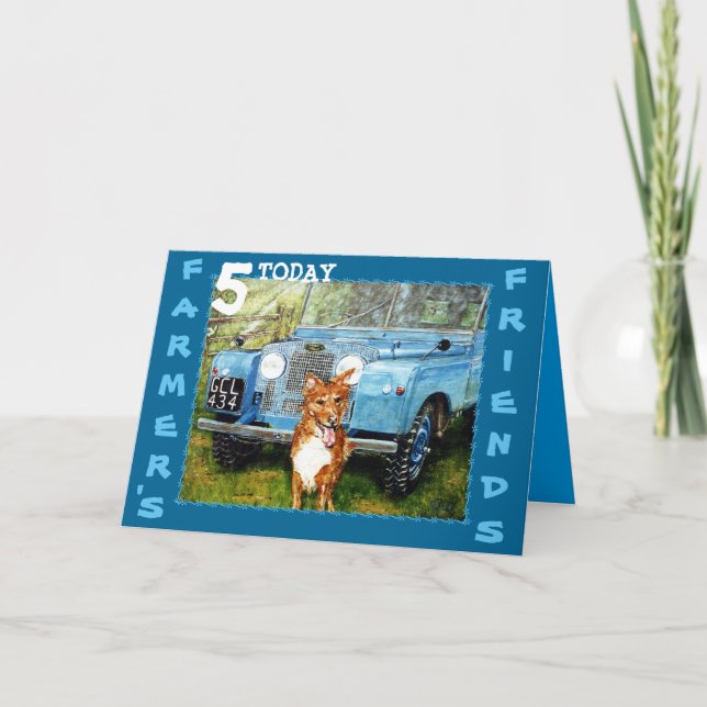Bauern Freunde Geburtstagskarte Karte (Vorderseite)
