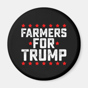 Bauern für Trump Präsidentschaftswahl Vintage Magnet