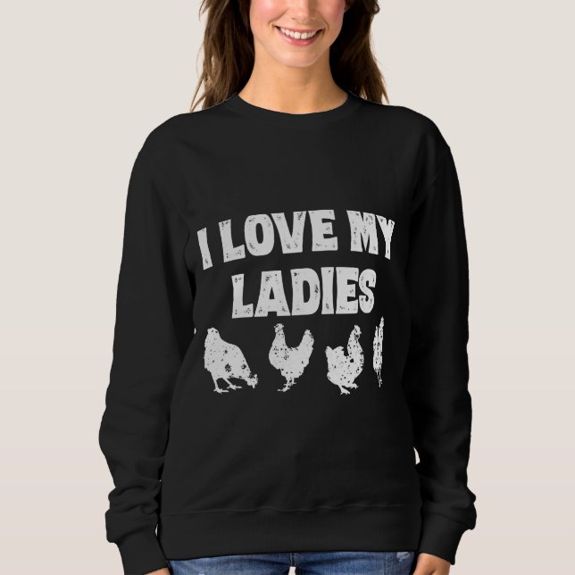Bauern Hühnchen gefühlt Sweatshirt (Vorderseite)