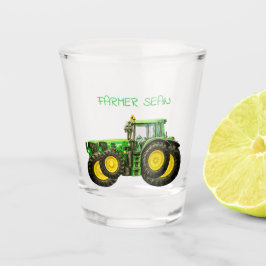 Bauern John Deere Tractor Schnapsglas
