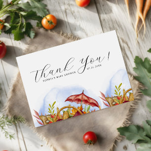 Bauern-Lokal Gewachsene Moderne Babyparty Dankeskarte