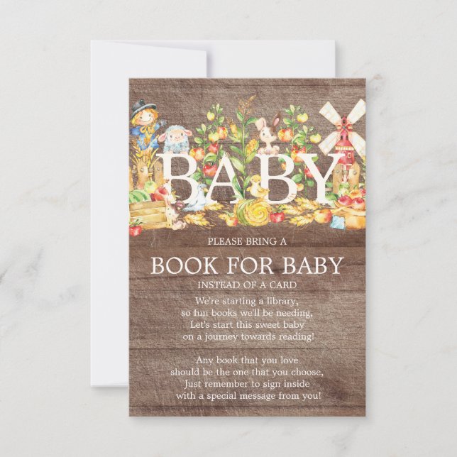 Bauern Market Baby Showbook für Baby Einladung (Vorderseite)