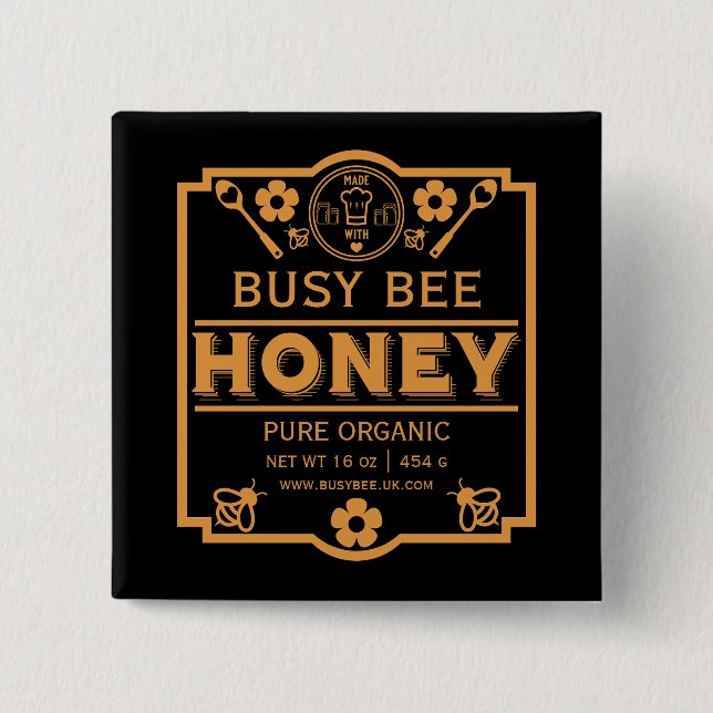 Bauern Market Honey Jar Button (Vorderseite)