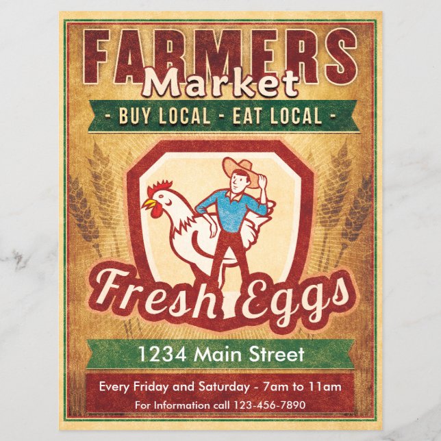 Bauern Markt Frischeier Flyer (Hinten)