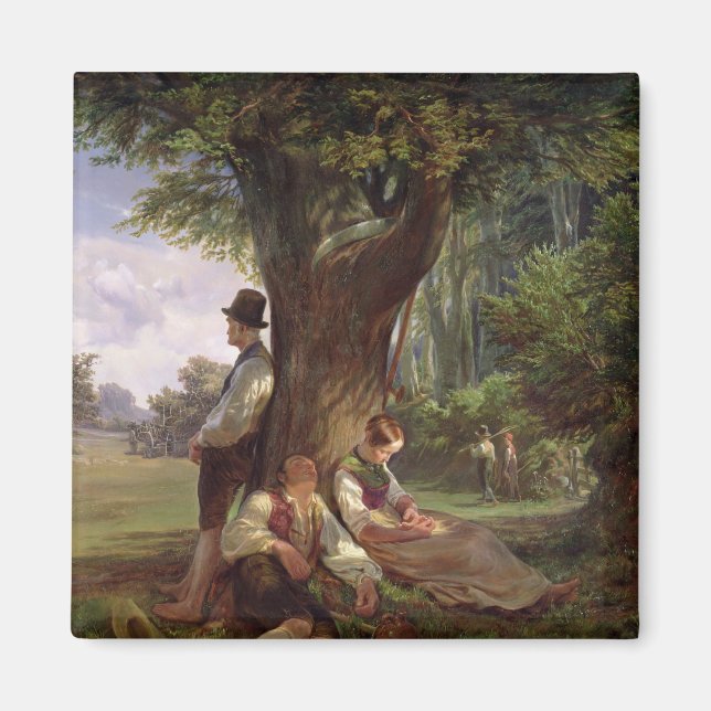 Bauern mit Siesta, 1841 Magnet (Vorne)