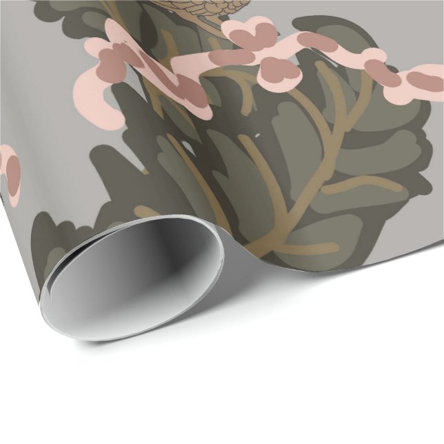 Bauern und rosa Ribbons Geschenkpapier (Rolleneckpunkt)